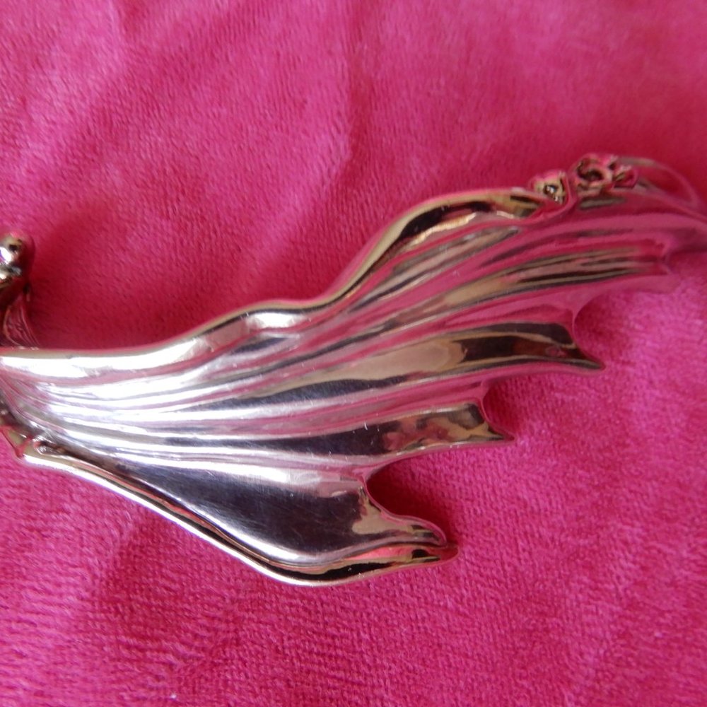 JEM ELECTROFORM 925 STERLING WING BROOCH PENDANT - Picture 3 of 14